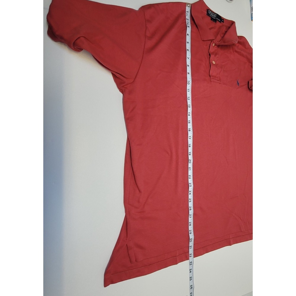 Vintage Polo Ralph Lauren Made in USA Red Casual Polo Short Sleeve Shirt Men XL - Picture 5 of 6
